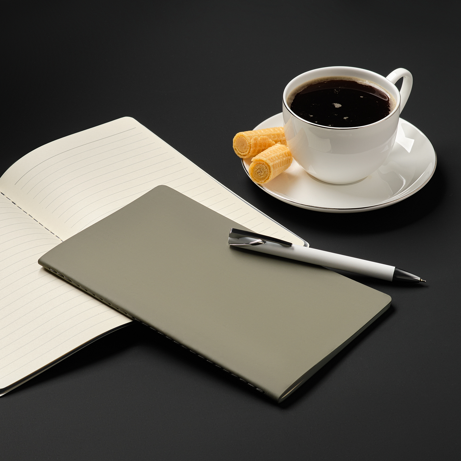 Блокнот Portobello Notebook Trend, Alpha slim, серый / 