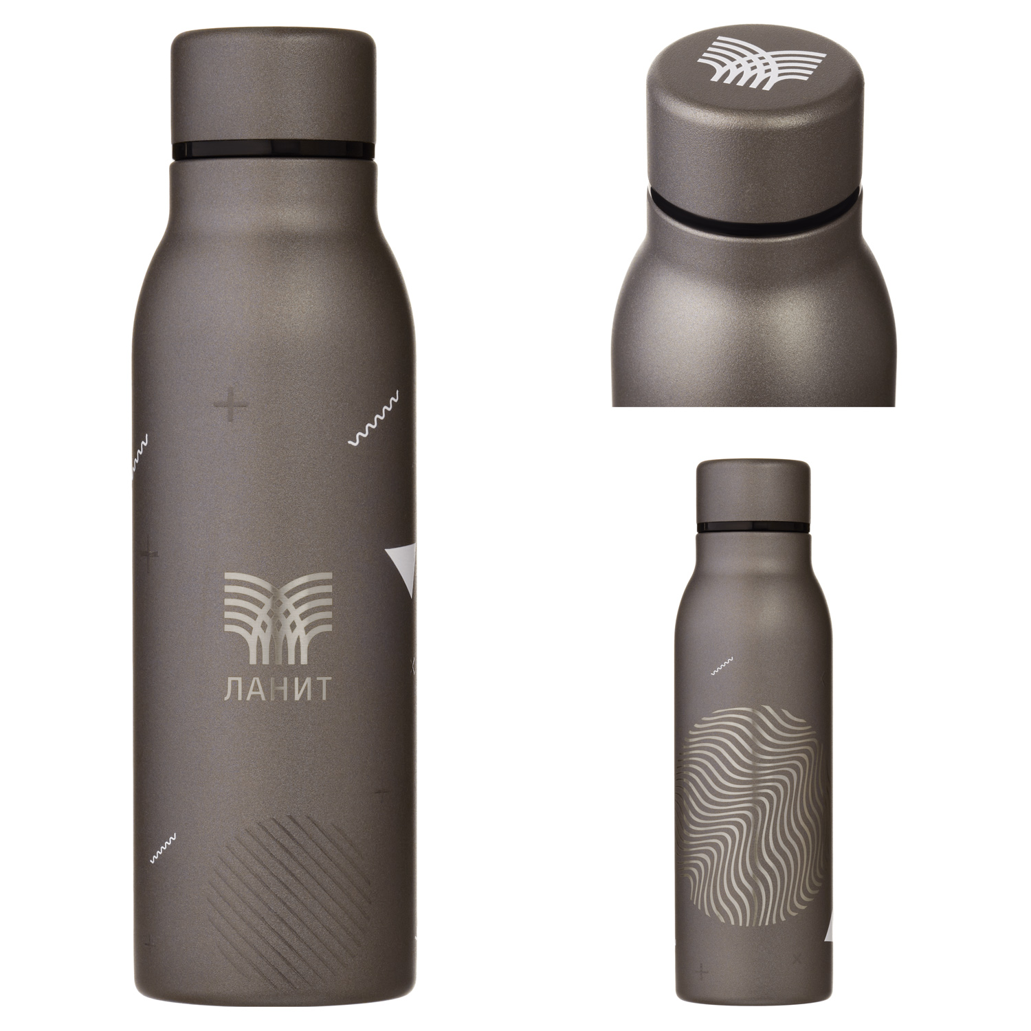 Термобутылка вакуумная герметичная, Sorento, 500 ml, серая / 