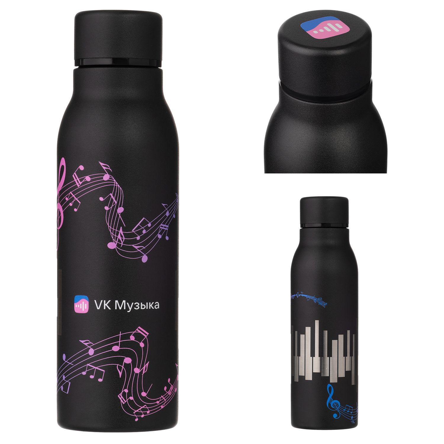 Термобутылка вакуумная герметичная, Sorento, 500 ml, черная / 