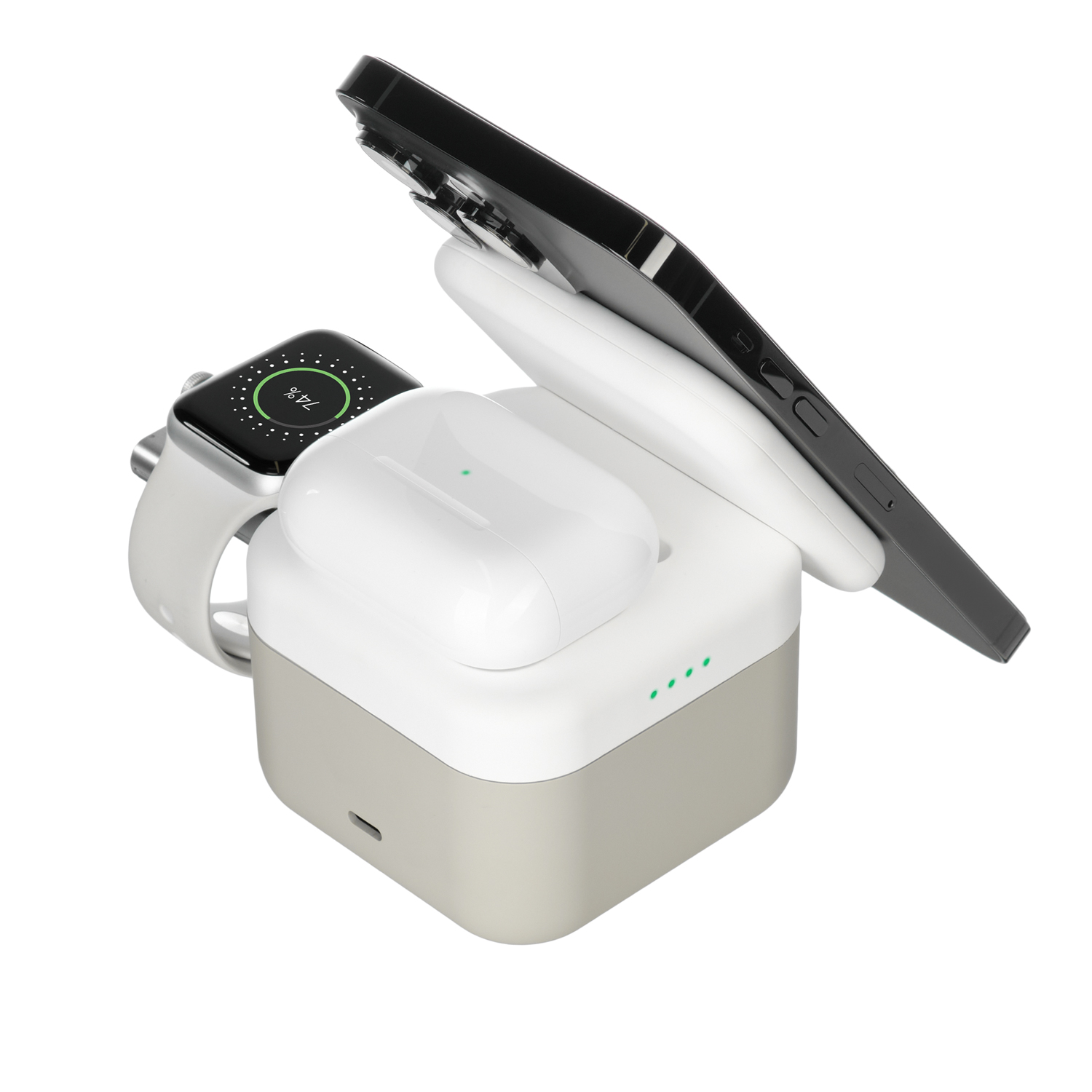 Беспроводная зарядная станция 3в1 15W Cube Wireless Magnetic / 