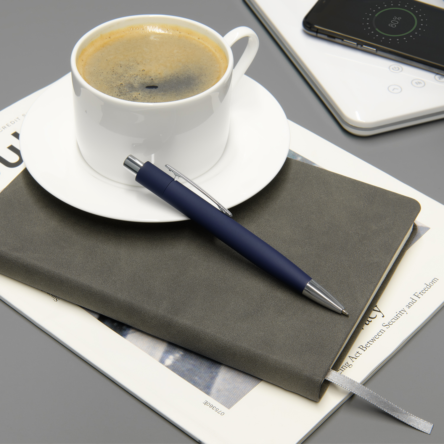 Шариковая ручка Smart с чипом передачи информации NFC, синяя / 