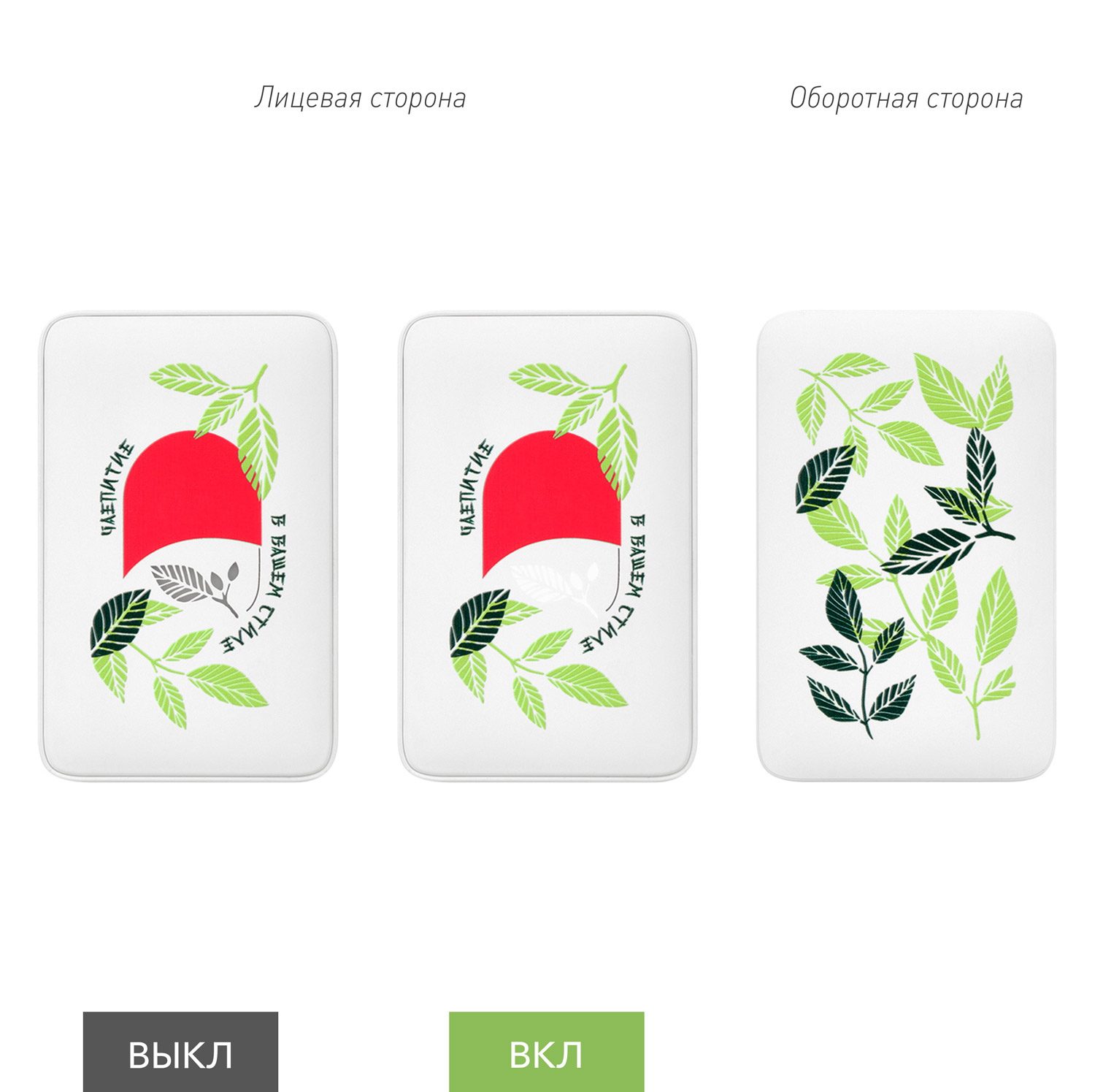 Внешний аккумулятор с подсветкой Ancor 5000 mAh, белый / 