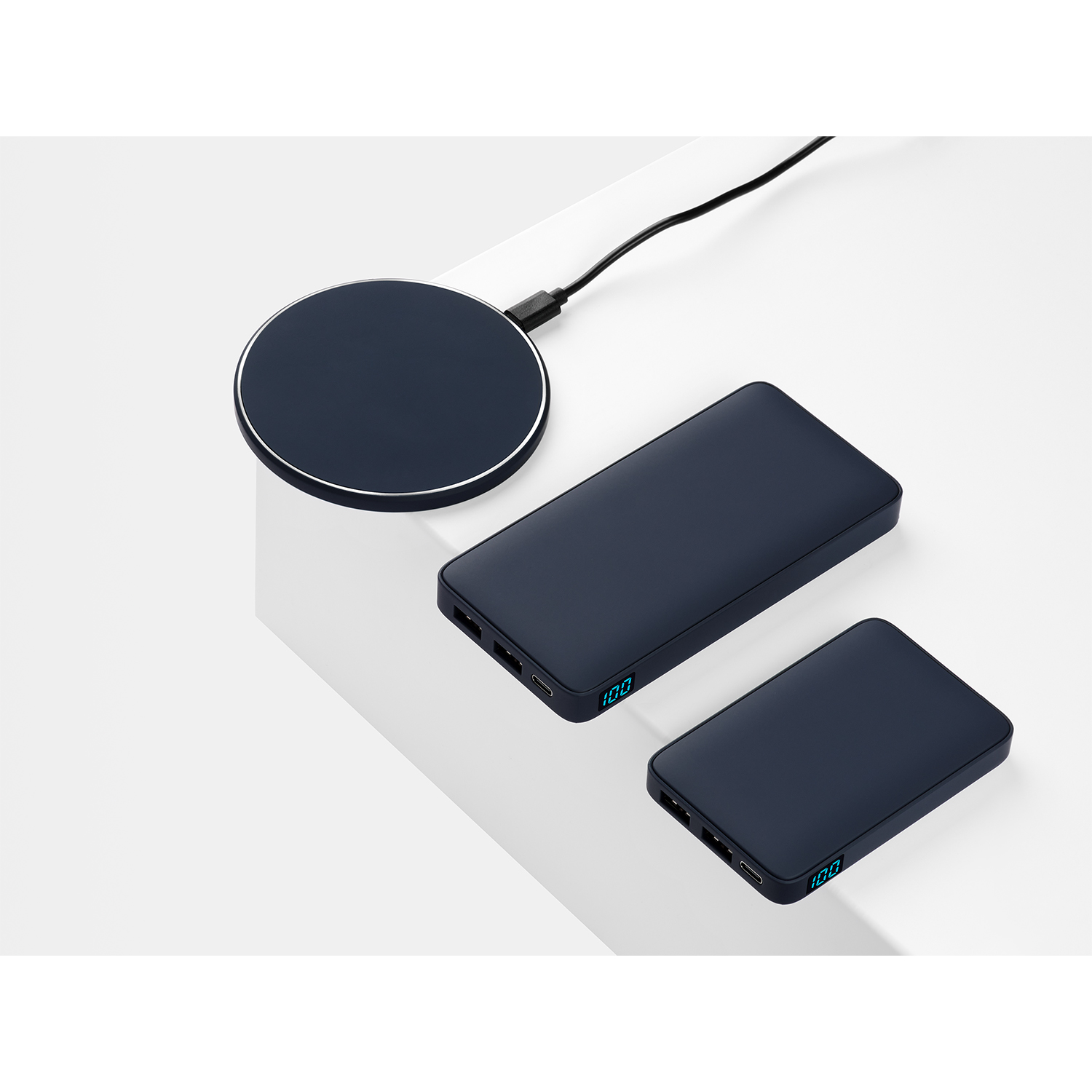 Внешний аккумулятор с подсветкой Ancor 5000 mAh, синий / 