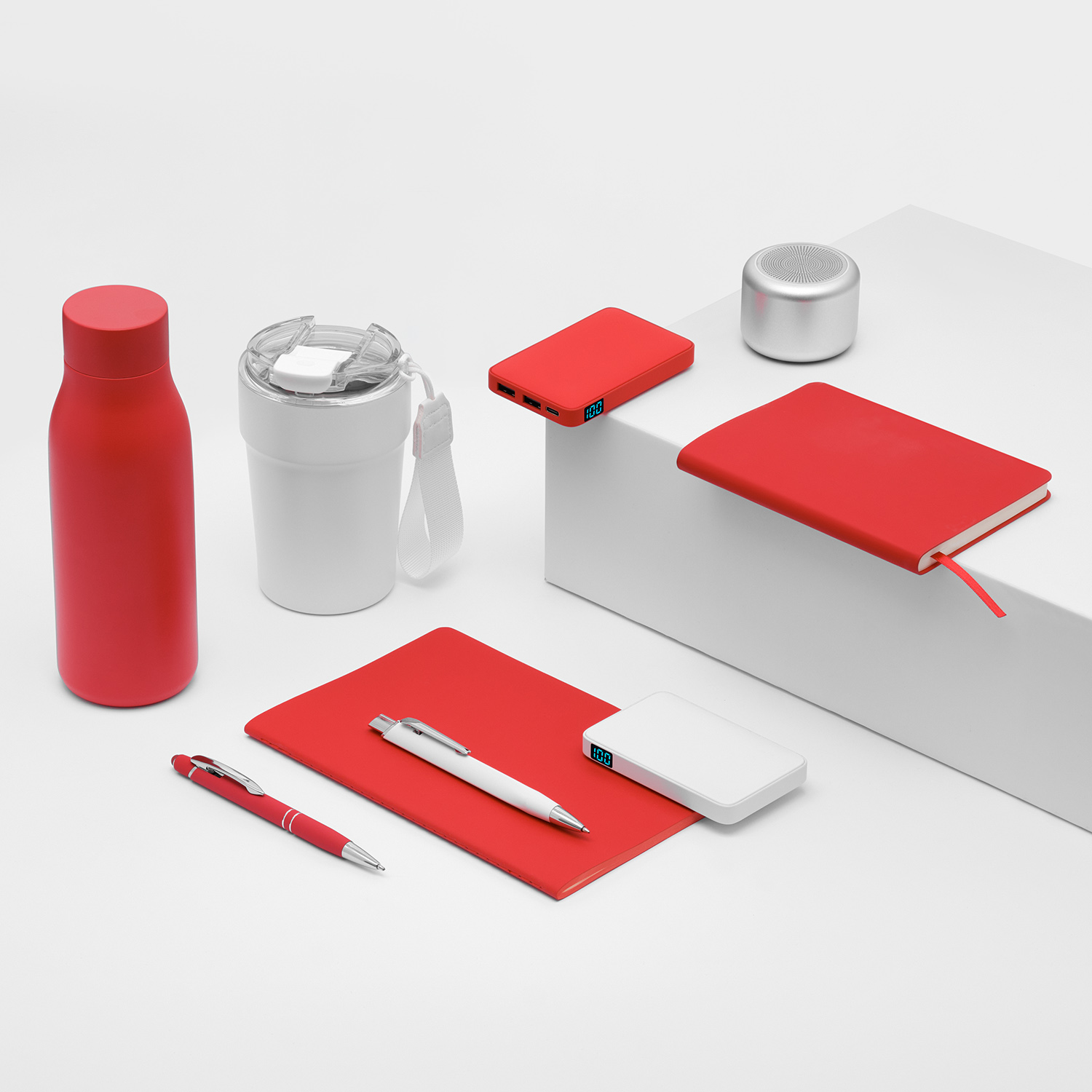 Внешний аккумулятор с подсветкой Ancor 5000 mAh, красный / 