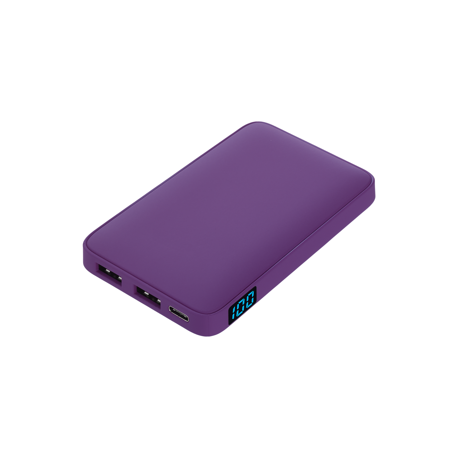 Внешний аккумулятор с подсветкой Ancor 5000 mAh, фиолетовый / 