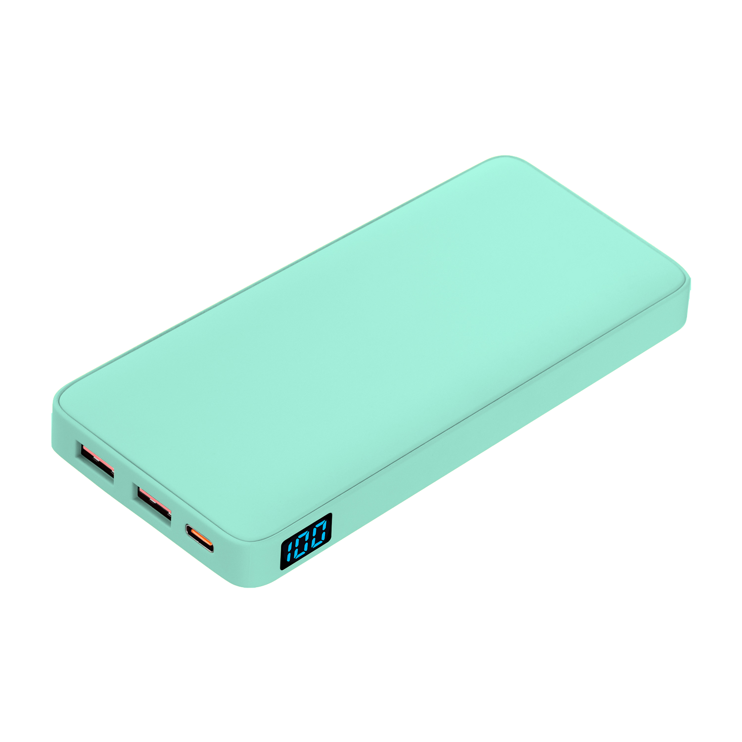 Внешний аккумулятор с подсветкой Ancor PD Plus 10000 mAh, бирюзовый / 