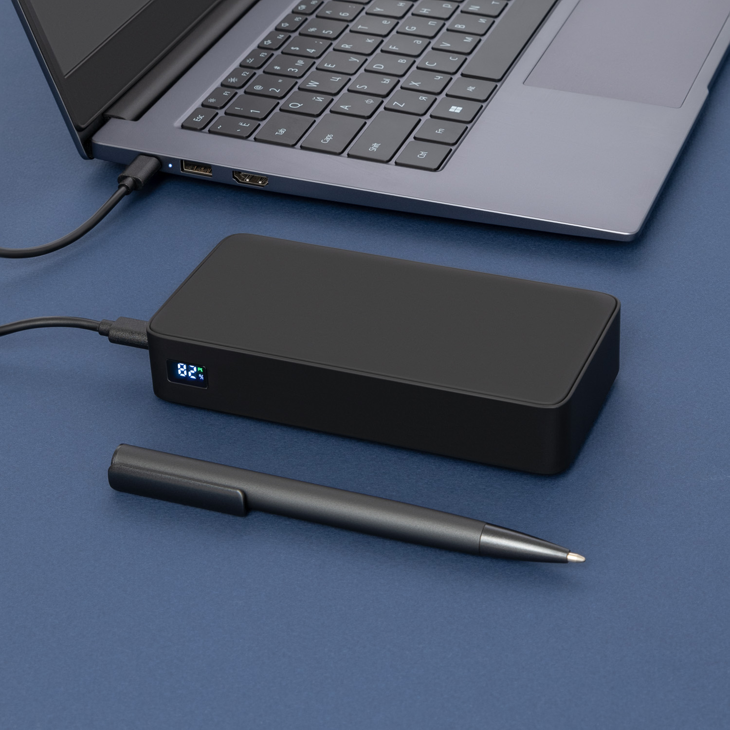 Внешний аккумулятор с подсветкой Ancor PD Plus 20000 mAh, черный / 