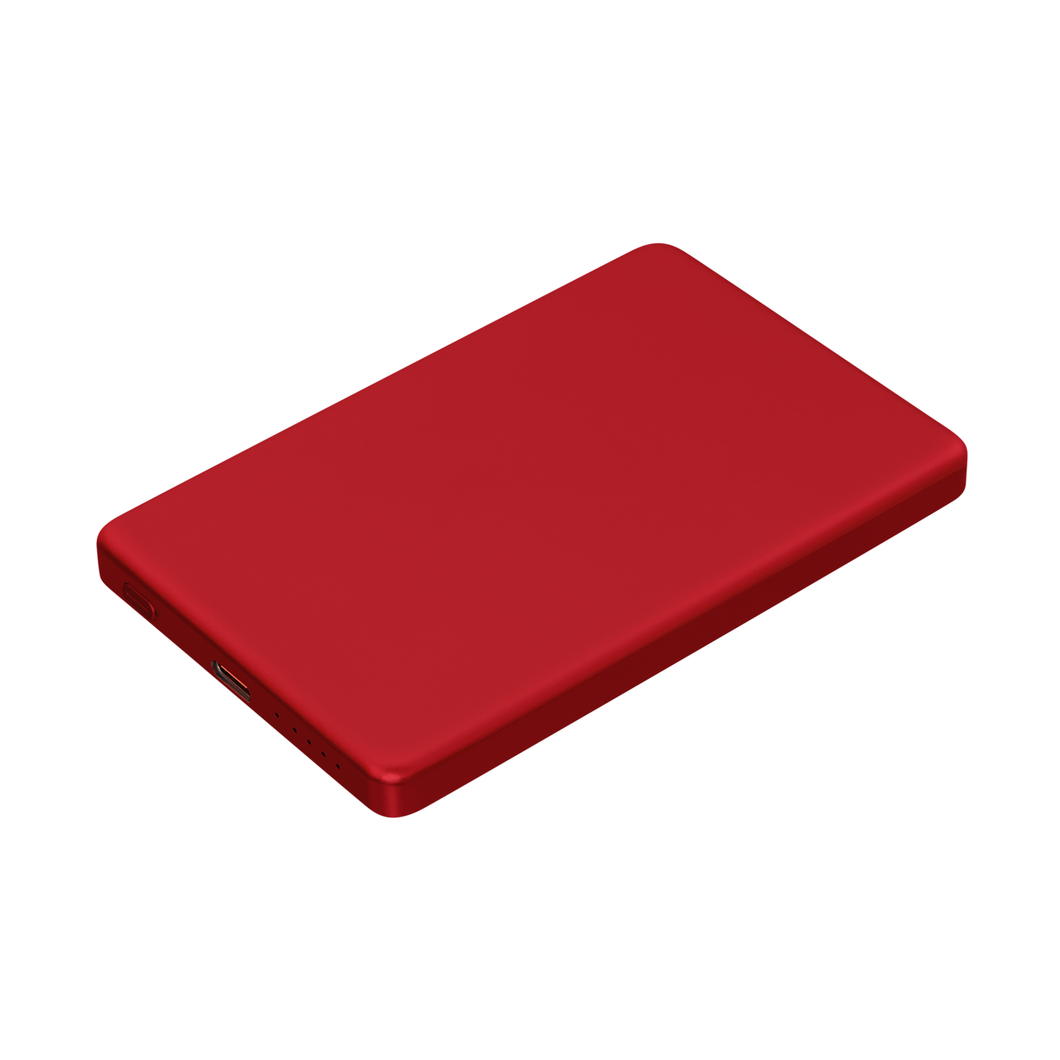 Внешний аккумулятор Atlantis PD 5000mAh с функцией беспроводной зарядки 15W, красный / 