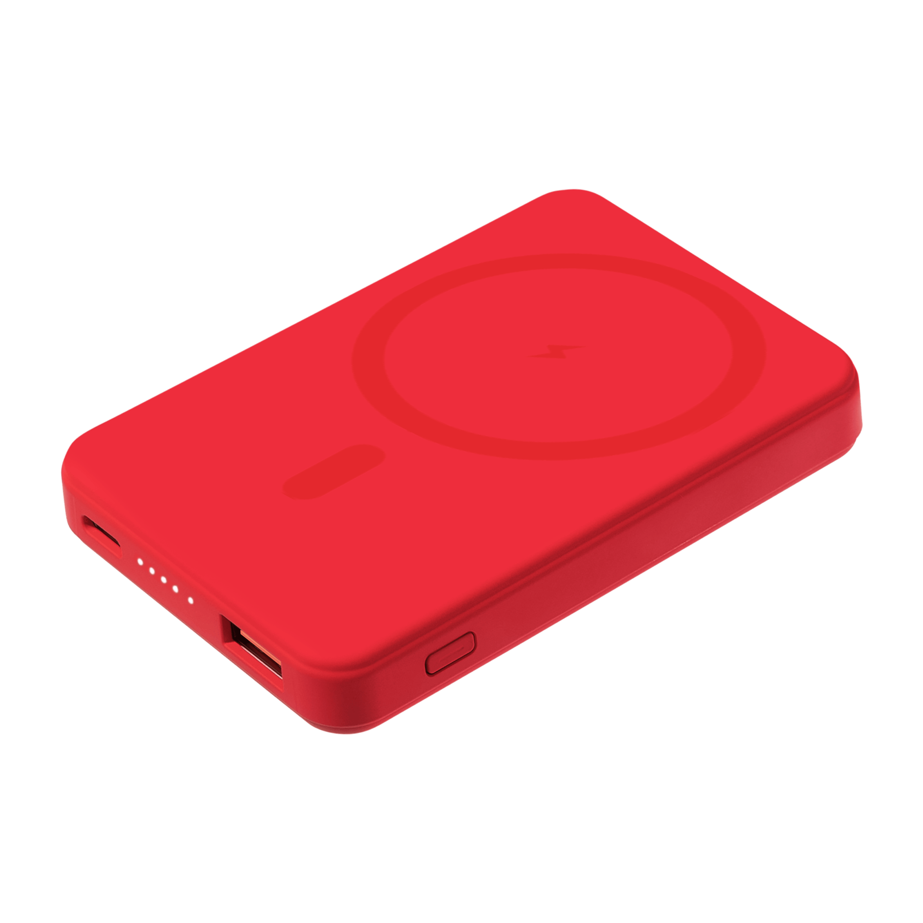 Внешний аккумулятор Largo PD 5000mAh с функцией беспроводной зарядки 15W, красный / 