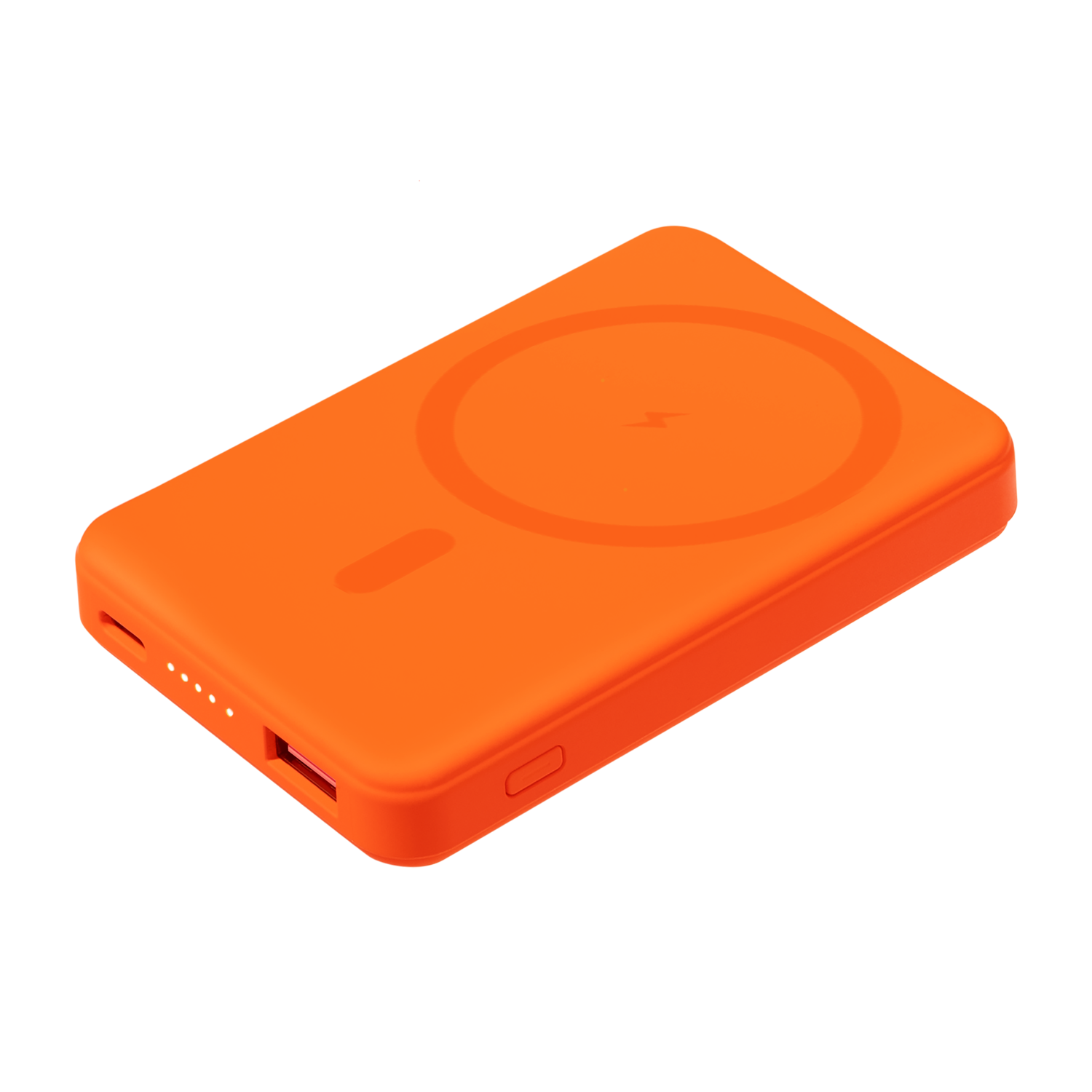 Внешний аккумулятор Largo PD 5000mAh с функцией беспроводной зарядки 15W, оранжевый / 