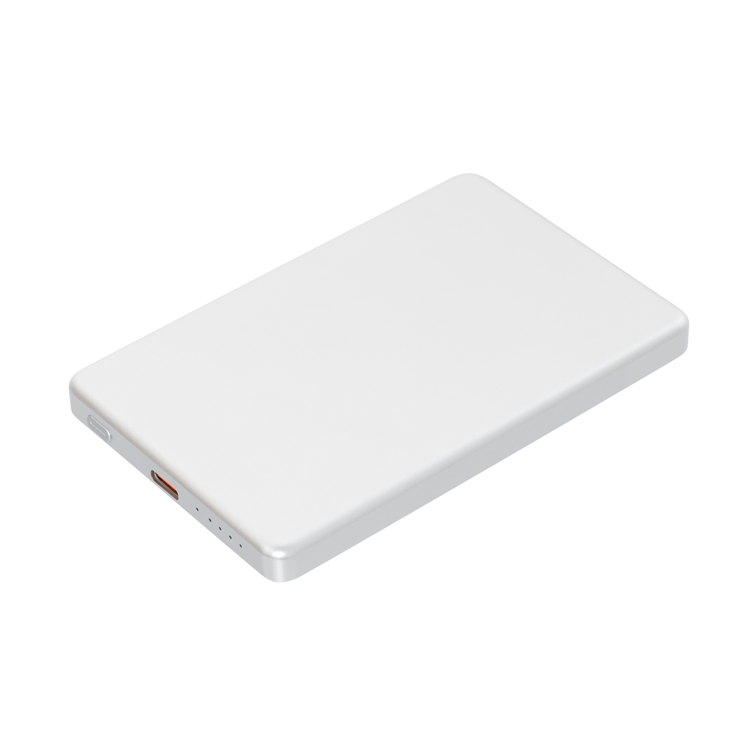 Внешний аккумулятор Atlantis PD 5000mAh с функцией беспроводной зарядки 15W, серебряный / 