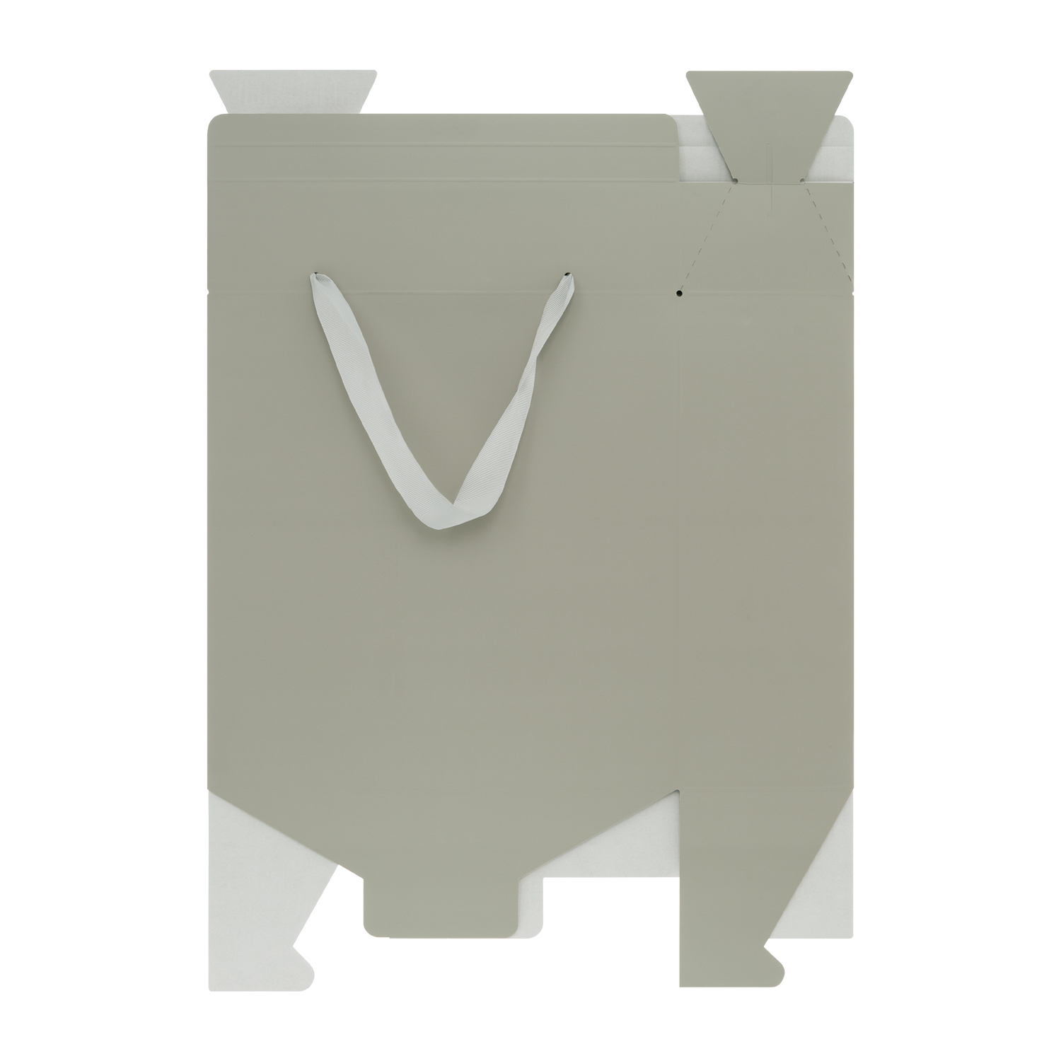 Подарочная коробка-пакет универсальная большая, серая / 
