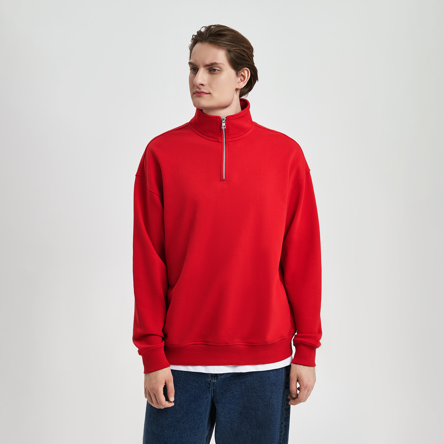 Толстовка на молнии унисекс FLOW, красная, размер M/L / 