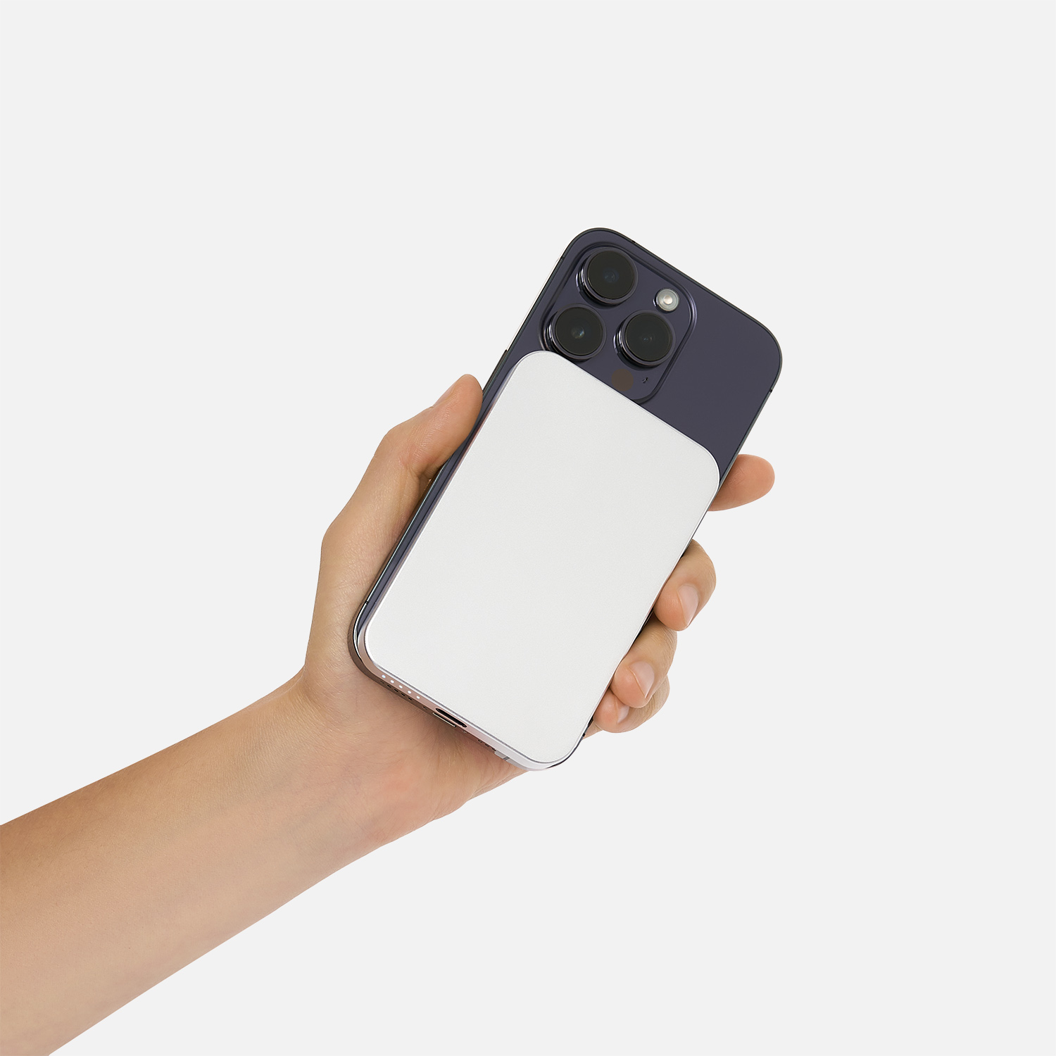 Внешний аккумулятор Artex PD 5000mAh с функцией беспроводной зарядки 15W, серебряный / 