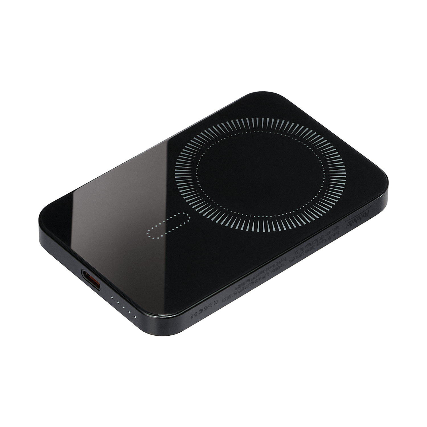 Внешний аккумулятор Artex PD 5000mAh с функцией беспроводной зарядки 15W, черный / 