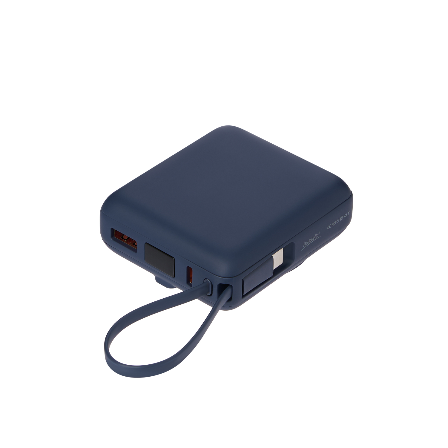 Внешний аккумулятор с подсветкой Ritter PD 10000mAh с функцией беспроводной зарядки 15W, синий / 