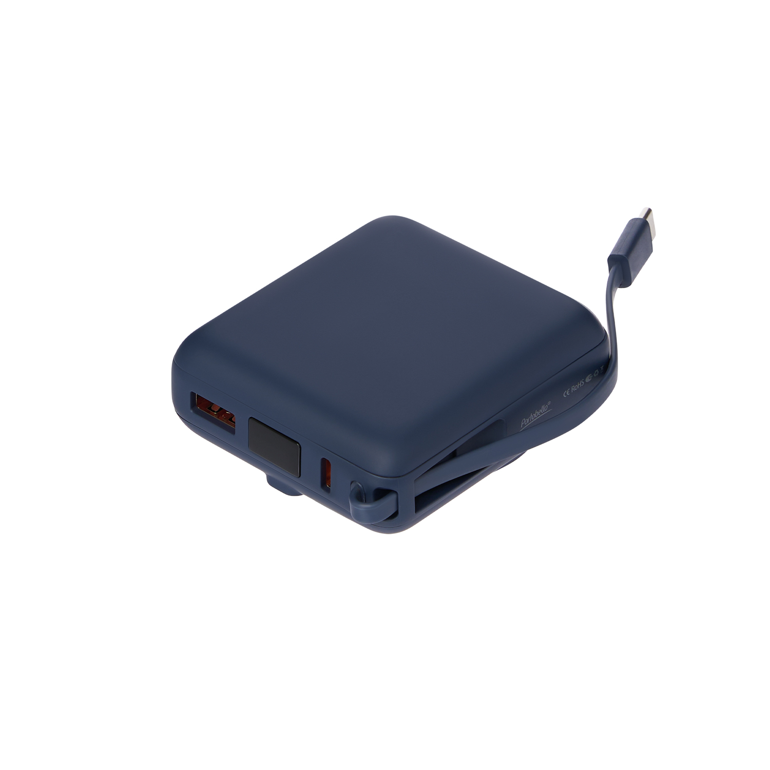 Внешний аккумулятор с подсветкой Ritter PD 10000mAh с функцией беспроводной зарядки 15W, синий / 
