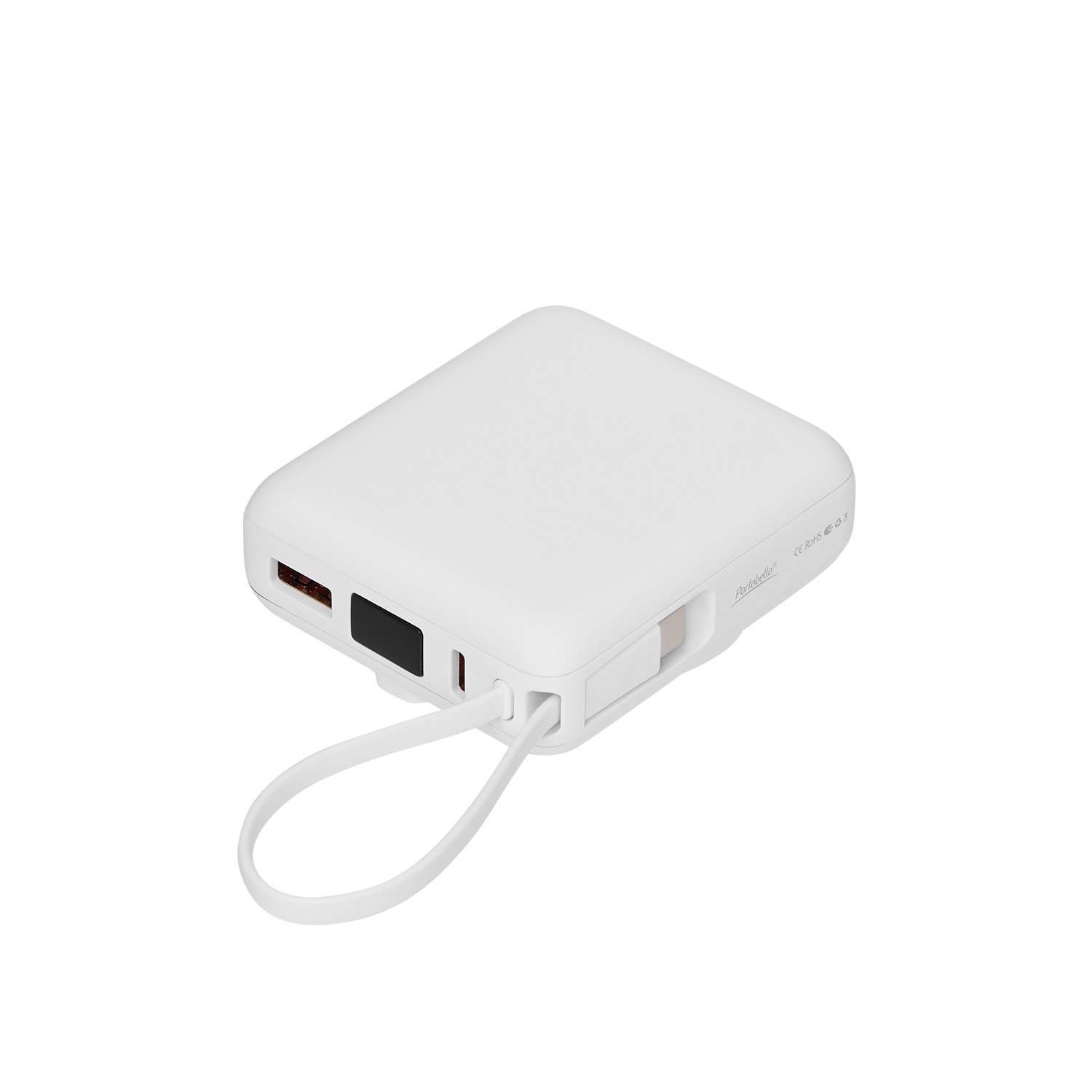 Внешний аккумулятор с подсветкой Ritter PD 10000mAh с функцией беспроводной зарядки 15W, белый / 