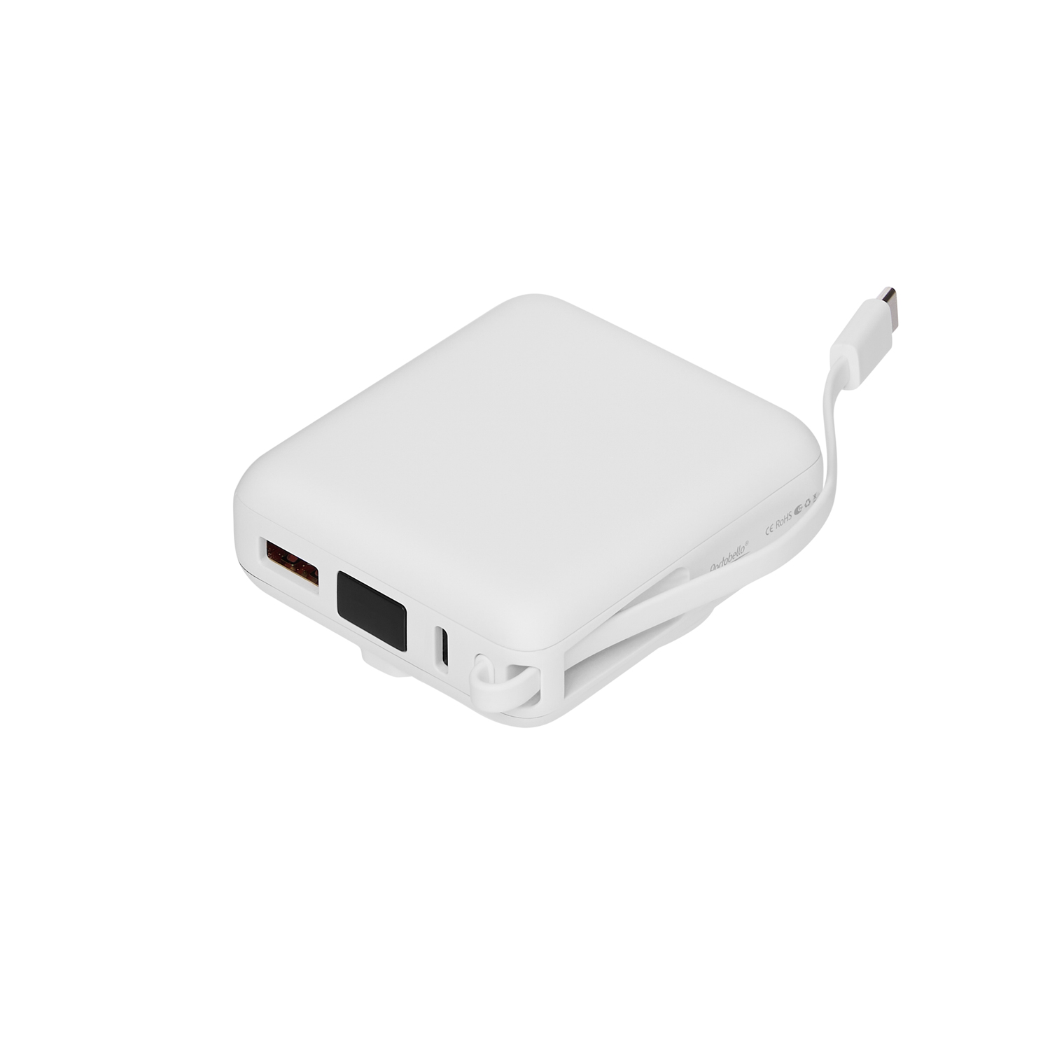 Внешний аккумулятор с подсветкой Ritter PD 10000mAh с функцией беспроводной зарядки 15W, белый / 