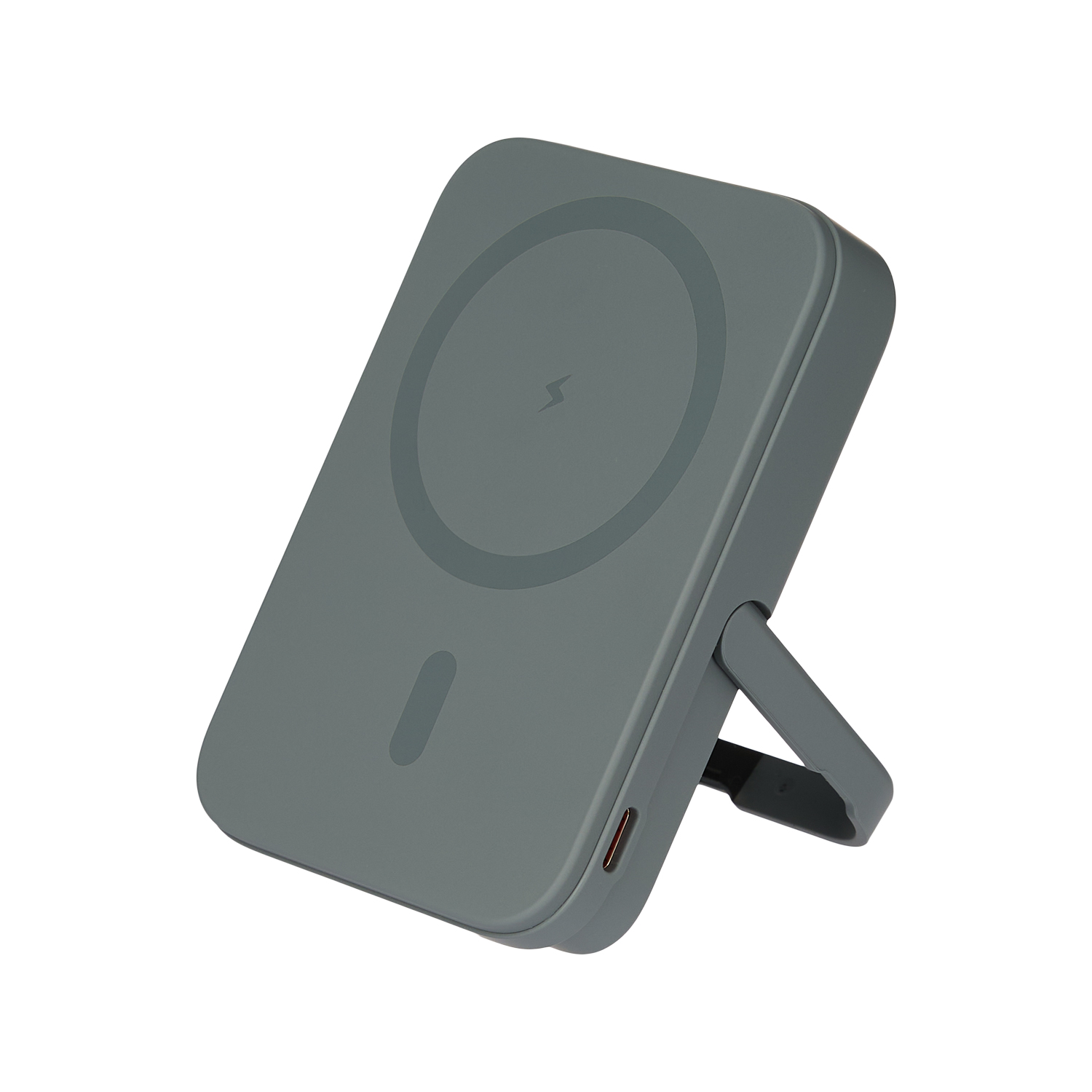 Внешний аккумулятор Union PD 10000mAh с функцией беспроводной зарядки 15W, серый / 