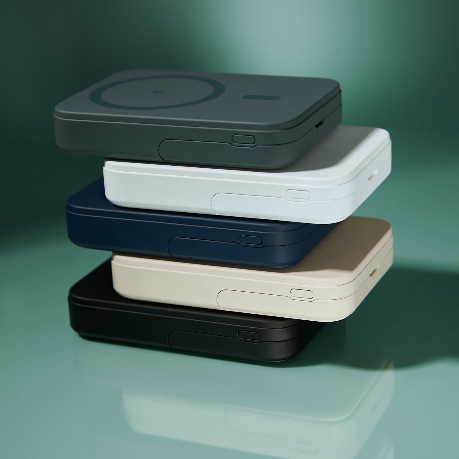 Внешний аккумулятор Union PD 10000mAh с функцией беспроводной зарядки 15W, бежевый / 