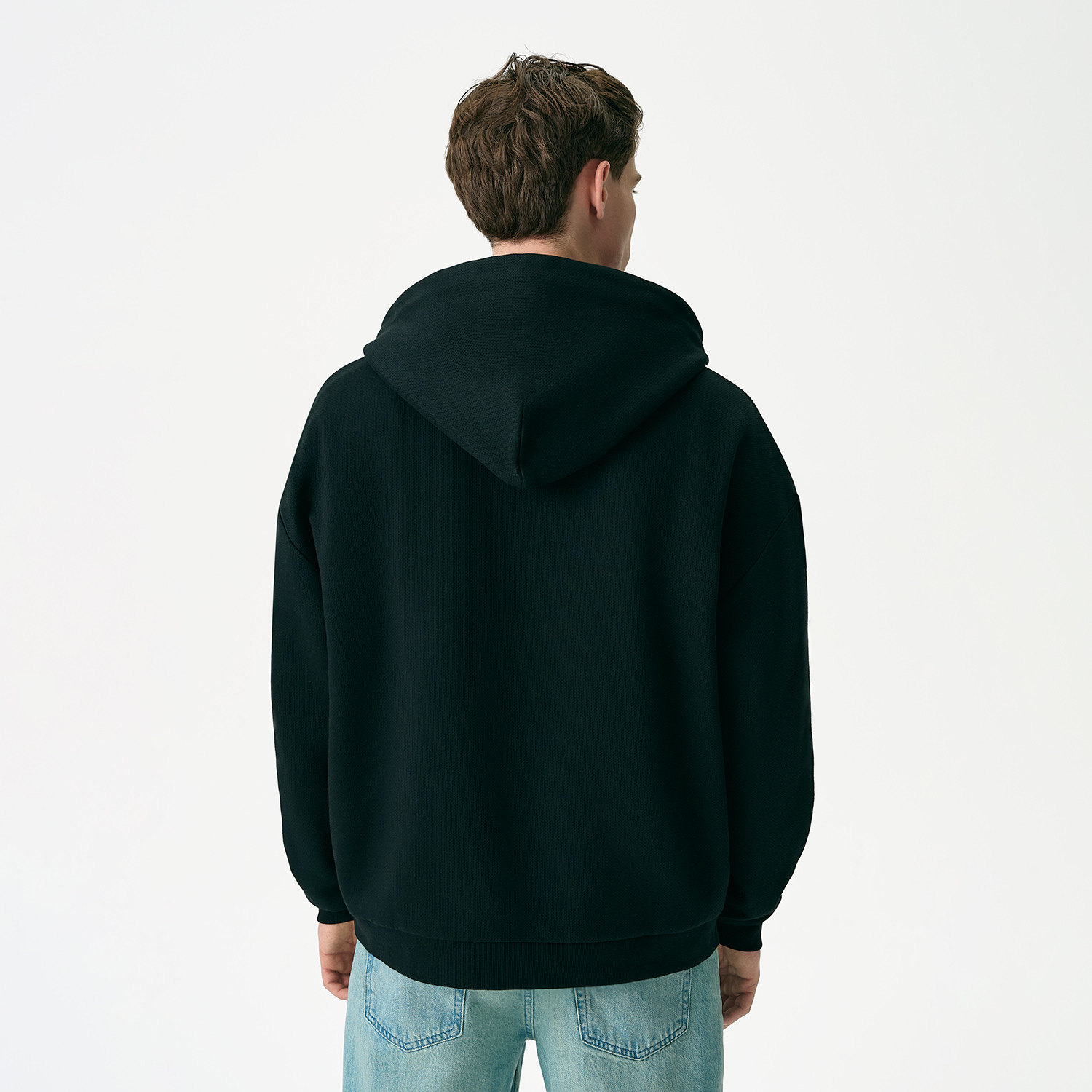 Худи релакс унисекс Баланс, с начесом, черный, размер 3XL/4XL / 