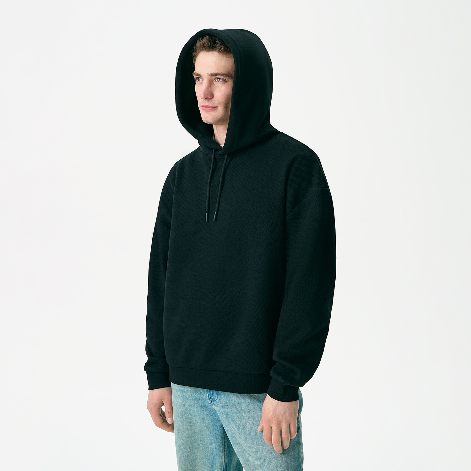 Худи релакс унисекс Баланс, с начесом, черный, размер 3XL/4XL / 
