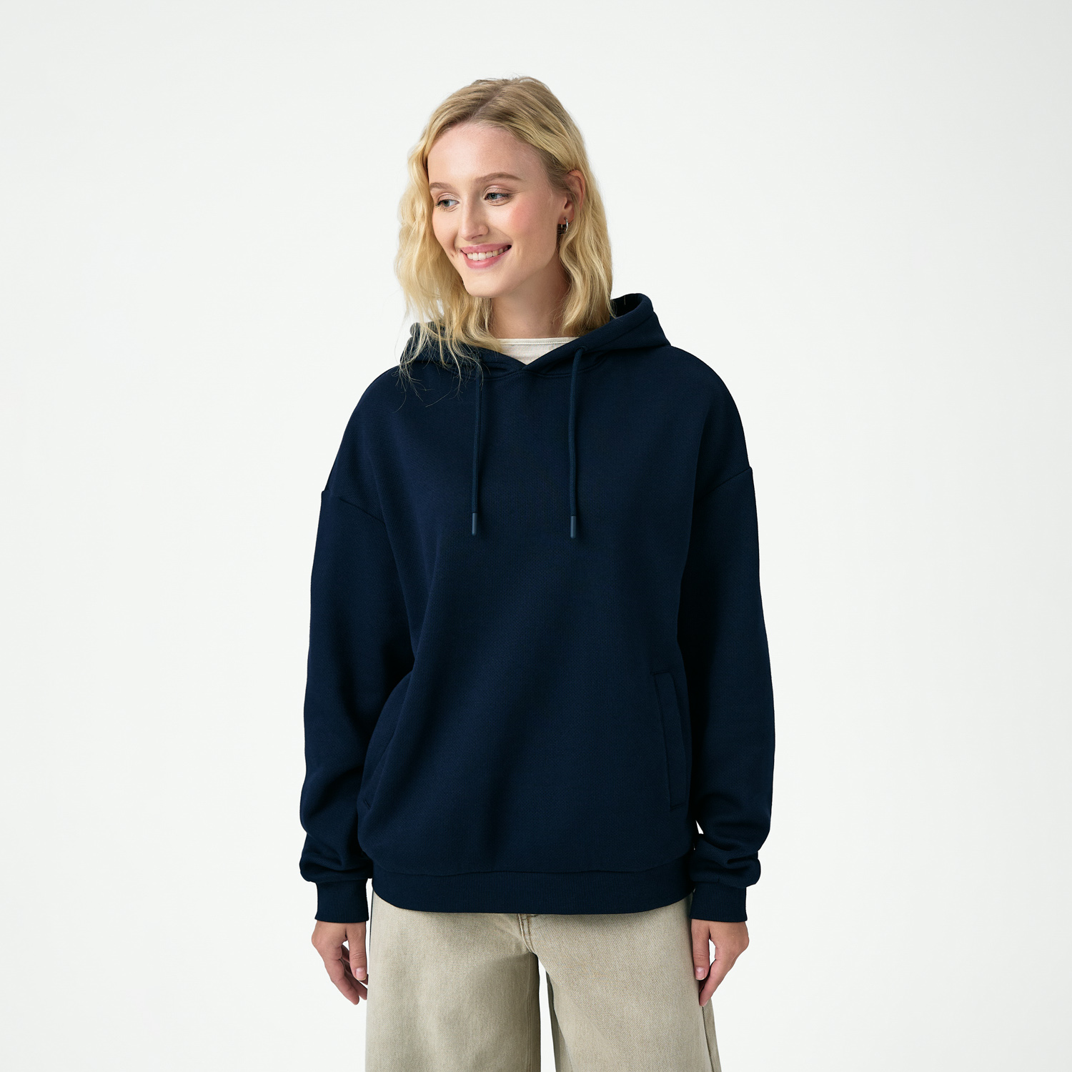 Худи релакс унисекс Баланс, с начесом, синий, размер 3XL/4XL / 