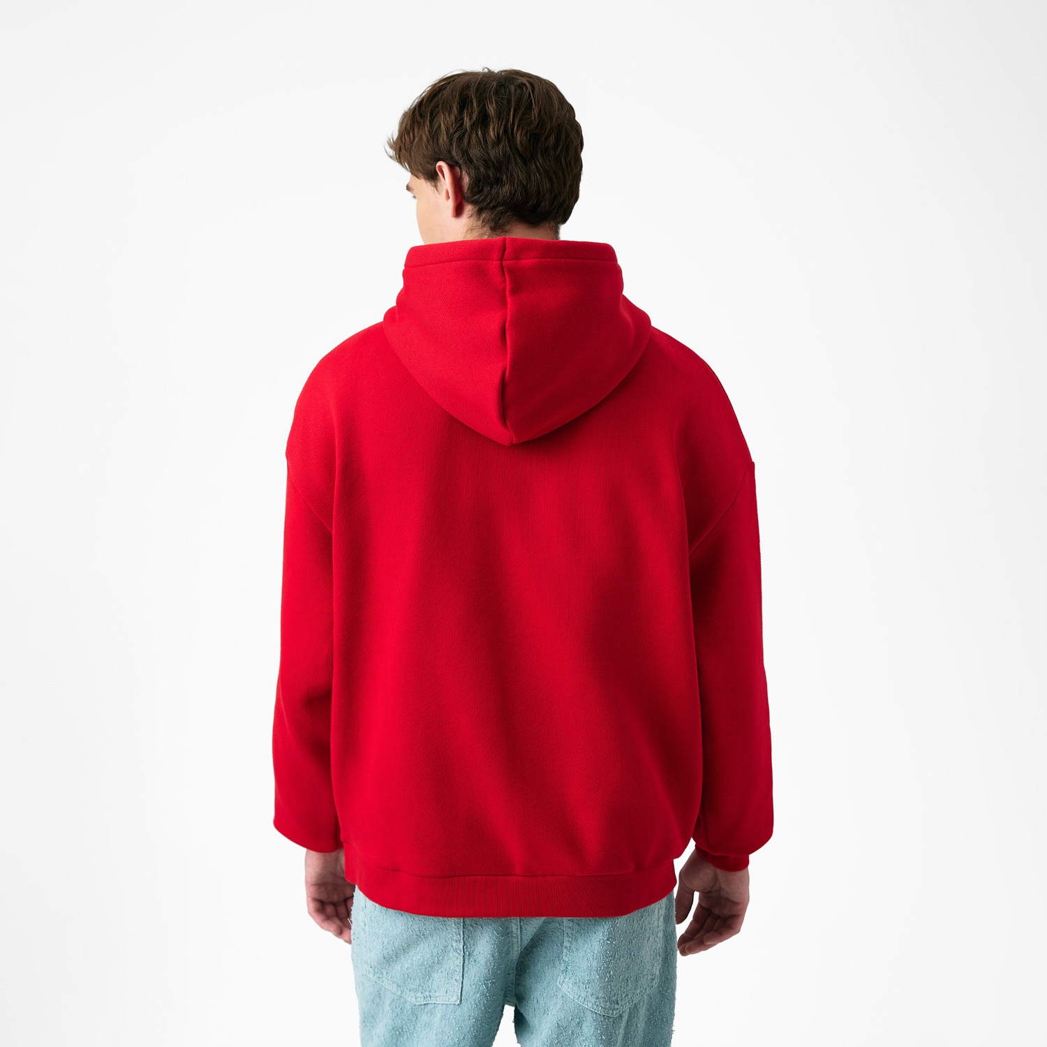 Худи релакс унисекс Баланс, с начесом, красный, размер 3XL/4XL / 