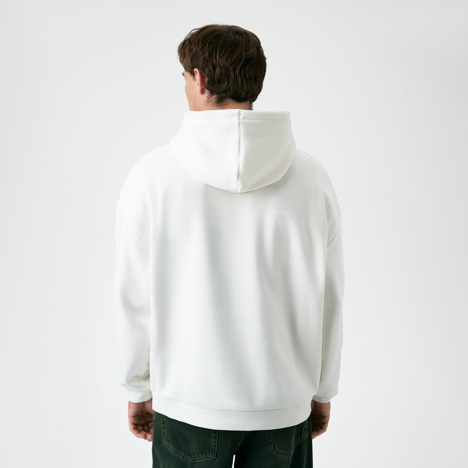 Худи релакс унисекс Баланс, с начесом, белый, размер XL/2XL / 