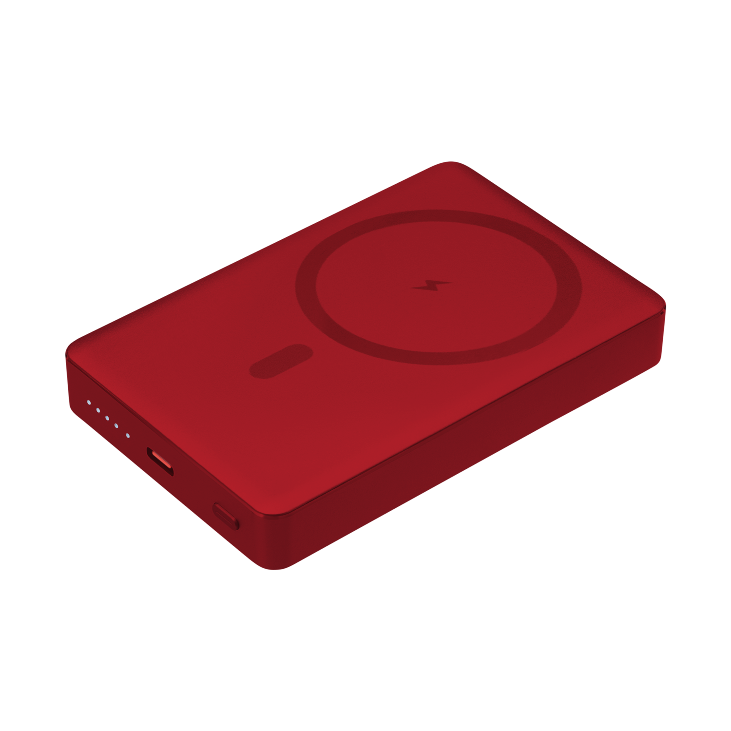 Внешний аккумулятор Атлантис Плюс PD (Atlantis PD Plus) 10000mAh с функцией беспроводной зарядки 15W, красный / 