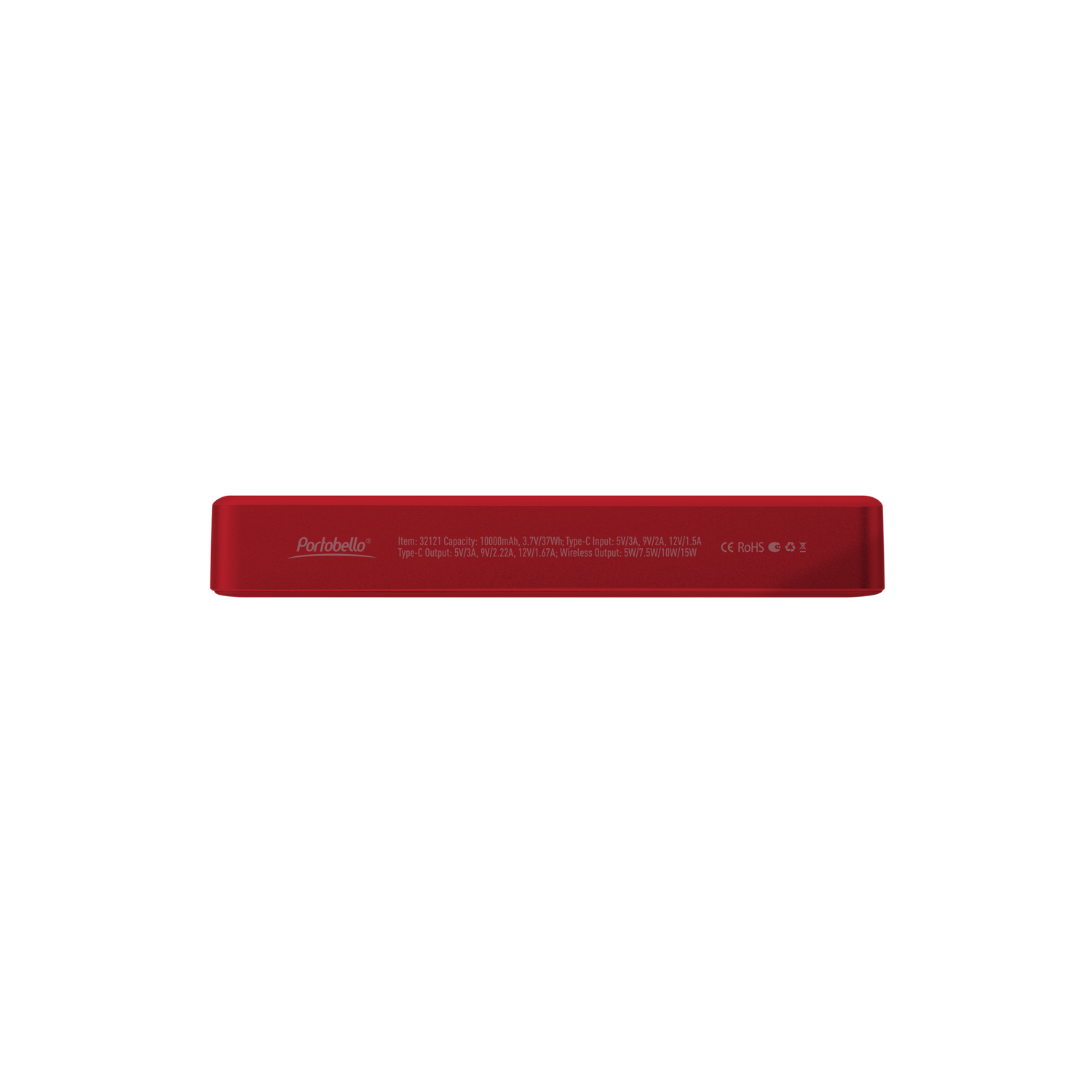 Внешний аккумулятор Атлантис Плюс PD (Atlantis PD Plus) 10000mAh с функцией беспроводной зарядки 15W, красный / 