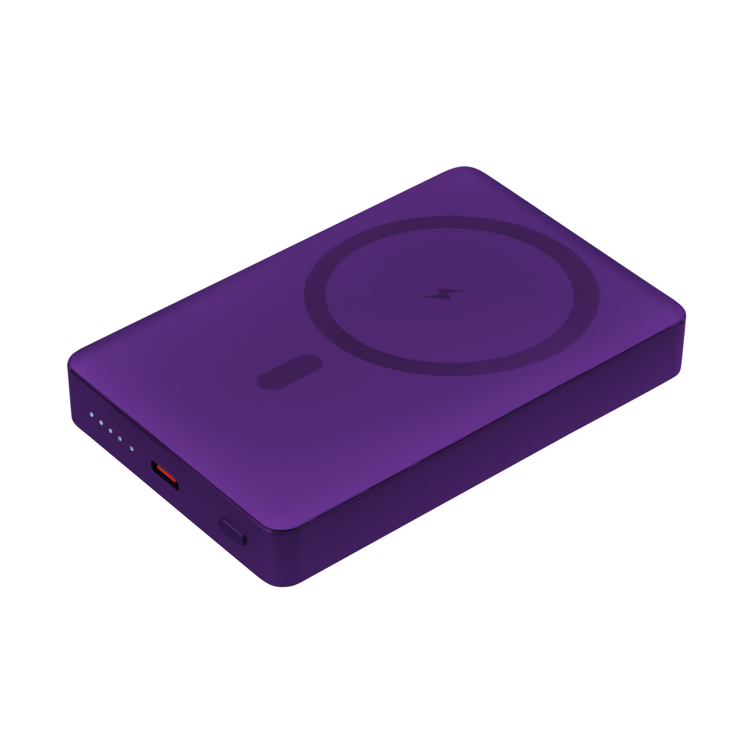 Внешний аккумулятор Атлантис Плюс PD (Atlantis PD Plus) 10000mAh с функцией беспроводной зарядки 15W, фиолетовый / 