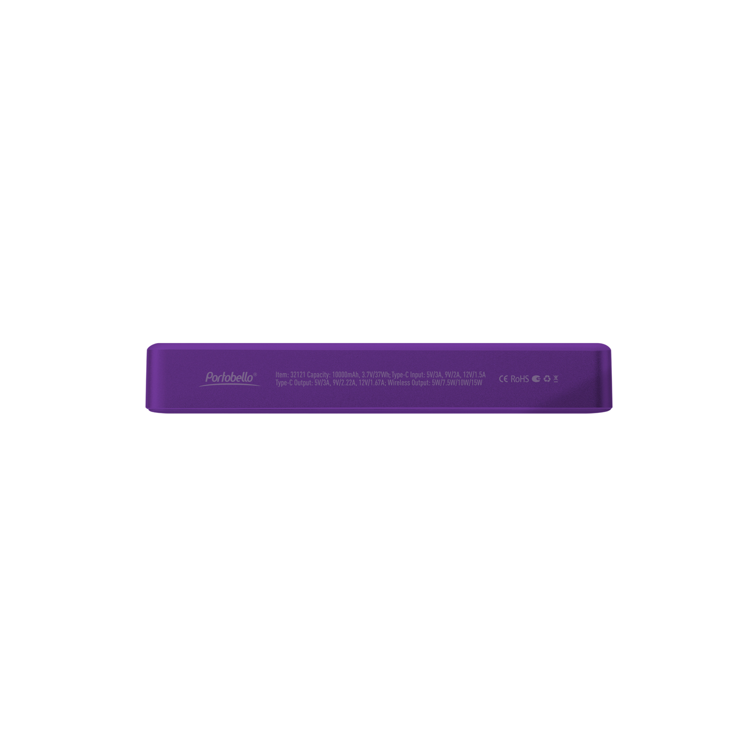 Внешний аккумулятор Атлантис Плюс PD (Atlantis PD Plus) 10000mAh с функцией беспроводной зарядки 15W, фиолетовый / 