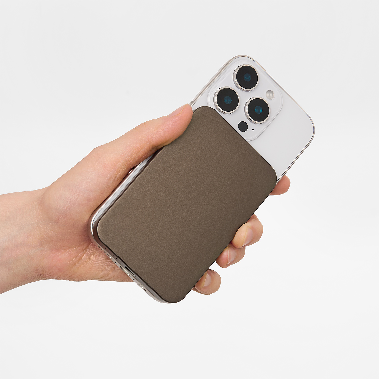 Внешний аккумулятор Артекс PD (Artex PD) 5000mAh с функцией беспроводной зарядки 15W, коричневый / 