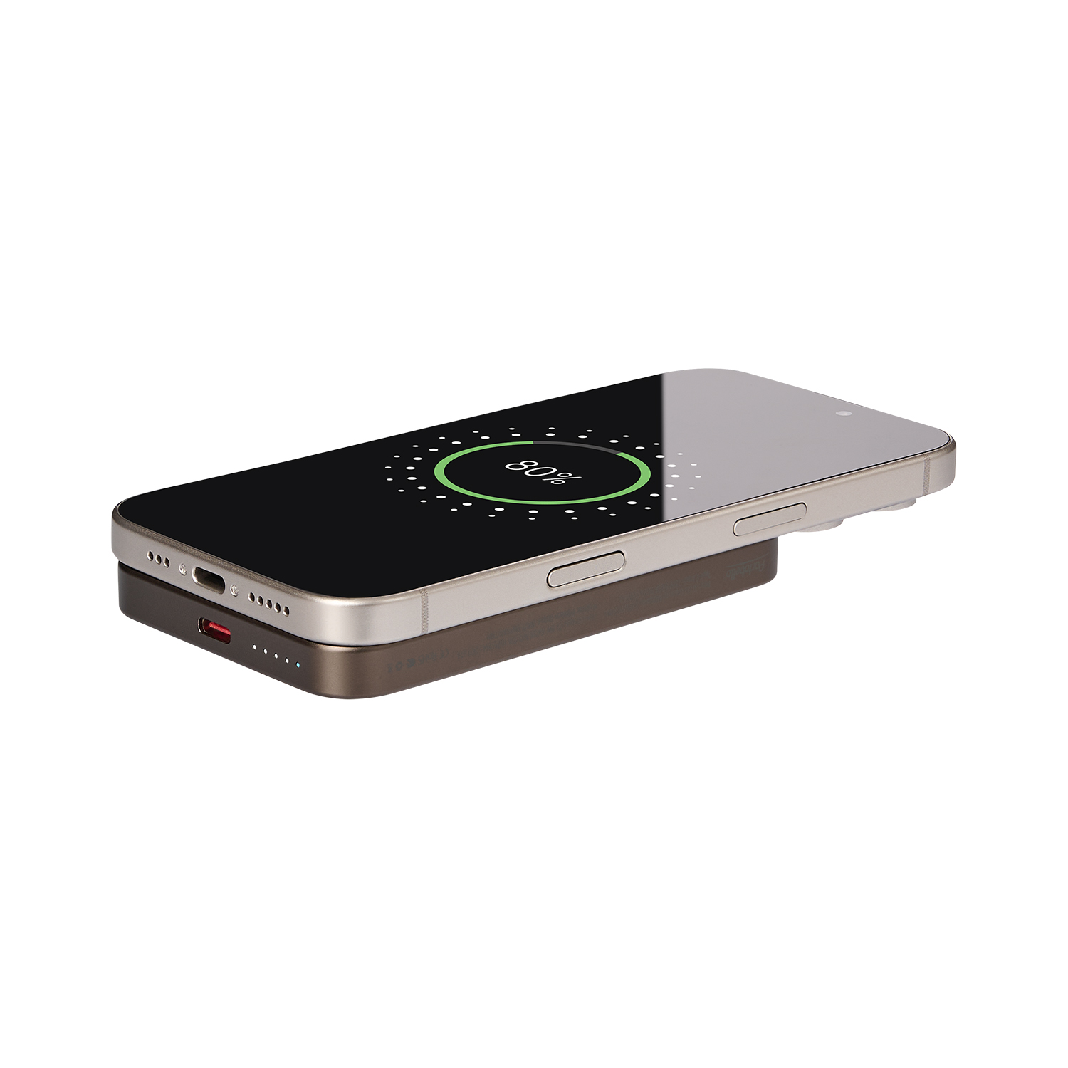 Внешний аккумулятор Артекс PD (Artex PD) 5000mAh с функцией беспроводной зарядки 15W, коричневый / 