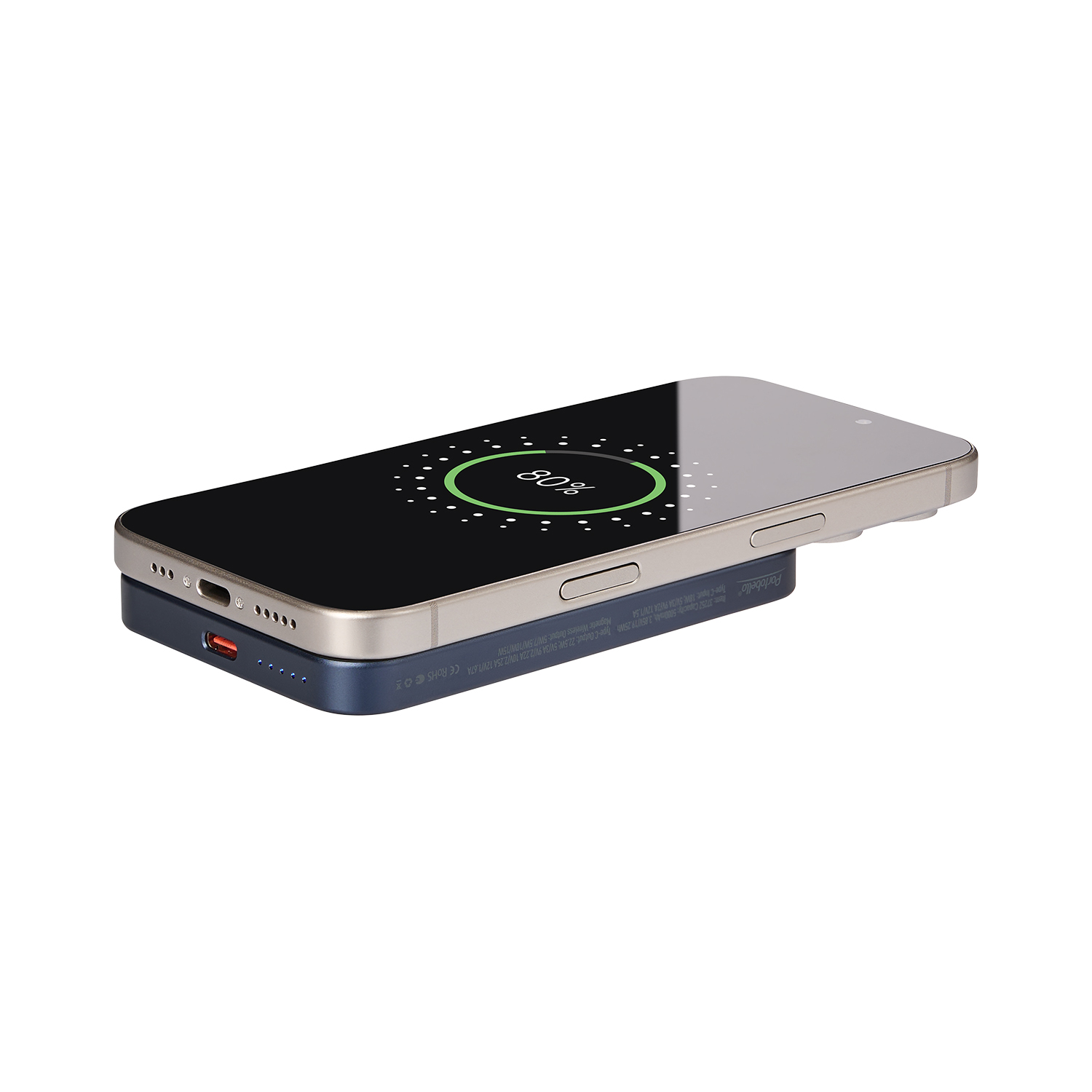 Внешний аккумулятор Артекс PD (Artex PD) 5000mAh с функцией беспроводной зарядки 15W, синий / 