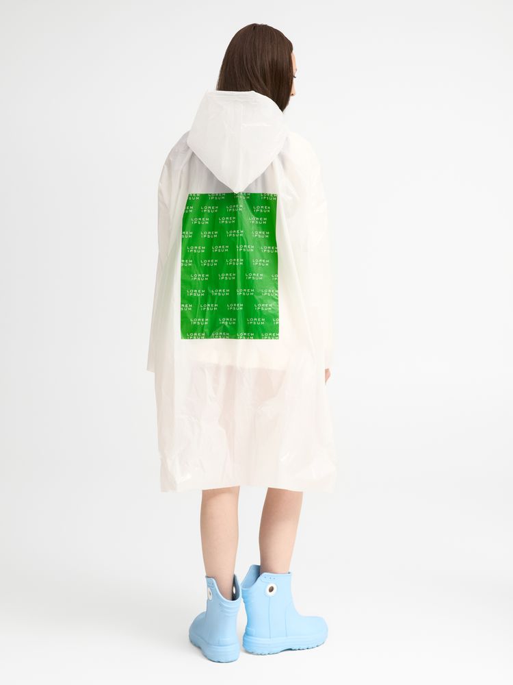 Дождевик-плащ CloudTime с печатью в один цвет на заказ / Миниатюра модельного (1000)