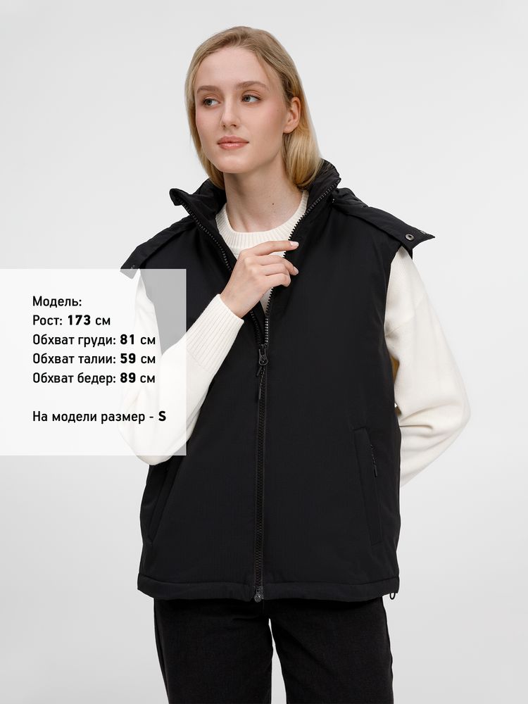 Жилет унисекс Sfera, черный / Миниатюра модельного (1000)