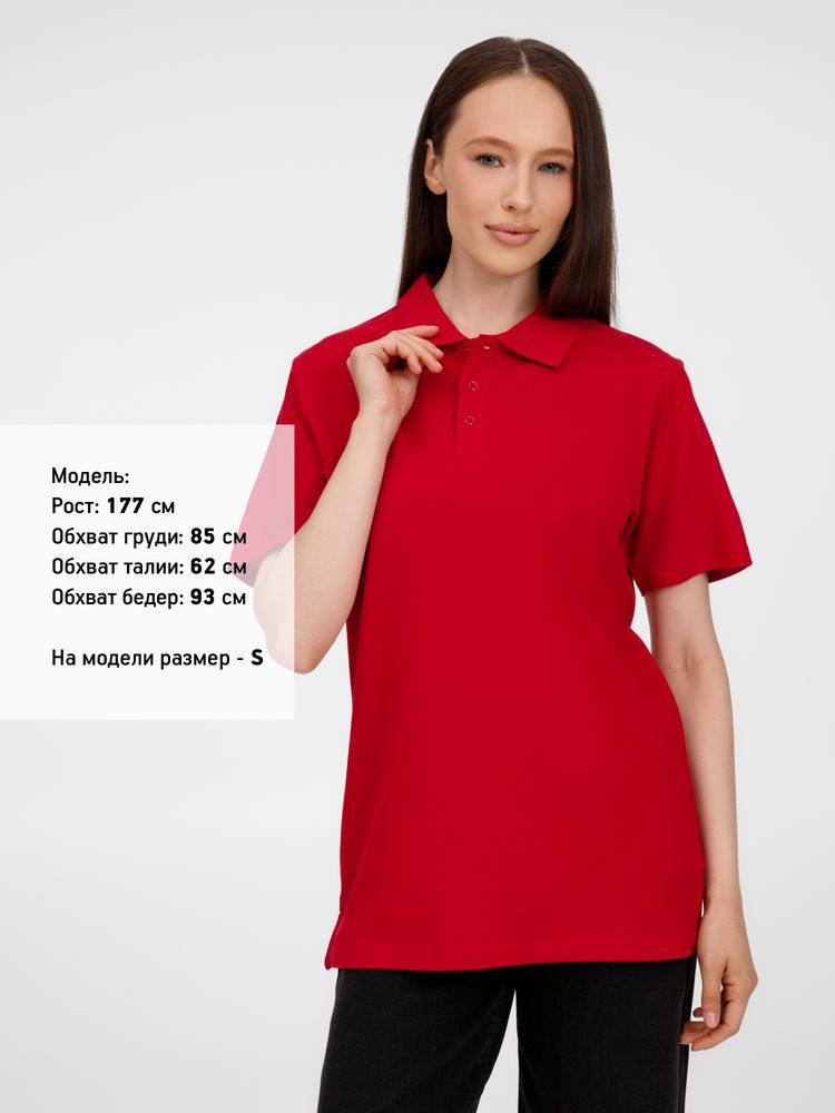 Рубашка поло унисекс Tervise, красная / Миниатюра модельного (1000)