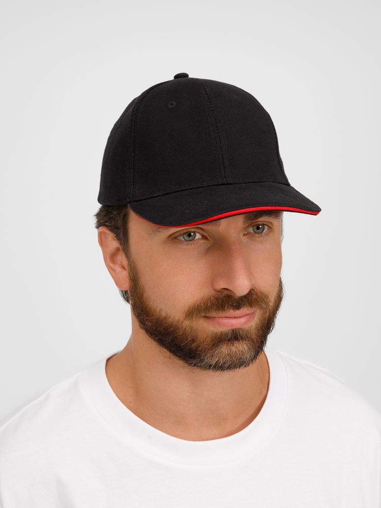 Бейсболка Buffalo, черная с красным / Миниатюра модельного (1000)