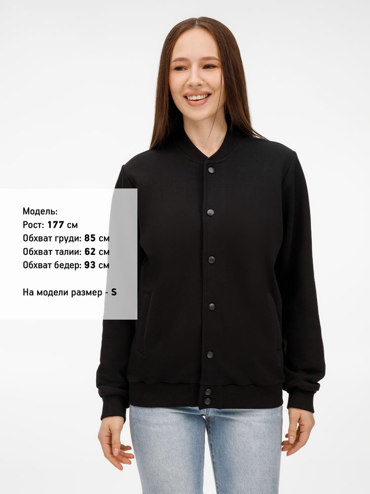 Бомбер унисекс Nuppu, черный / Миниатюра модельного (1000)