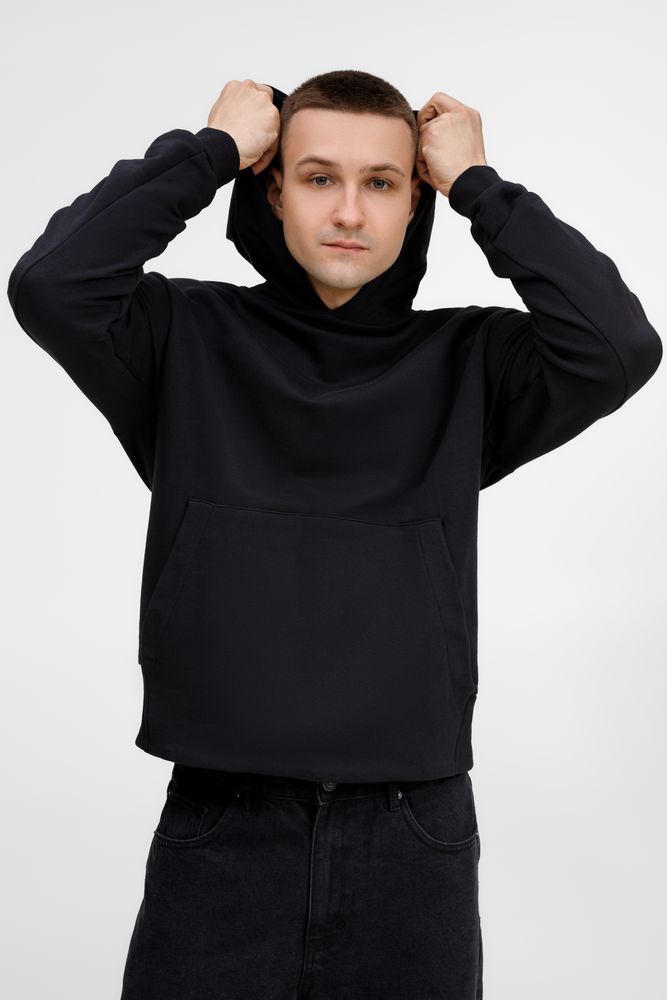 Худи оверсайз унисекс Kosmos, черное / Миниатюра WWW (1000)