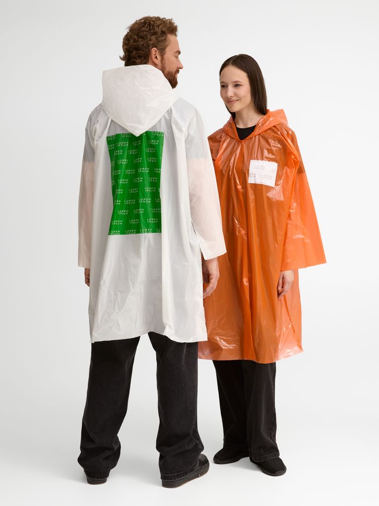 Дождевик-плащ CloudTime с печатью в один цвет на заказ / Миниатюра модельного (1000)