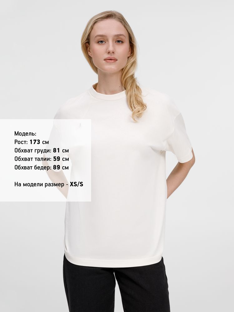 Футболка оверсайз унисекс Sinkopa, молочно-белая / Миниатюра модельного (1000)