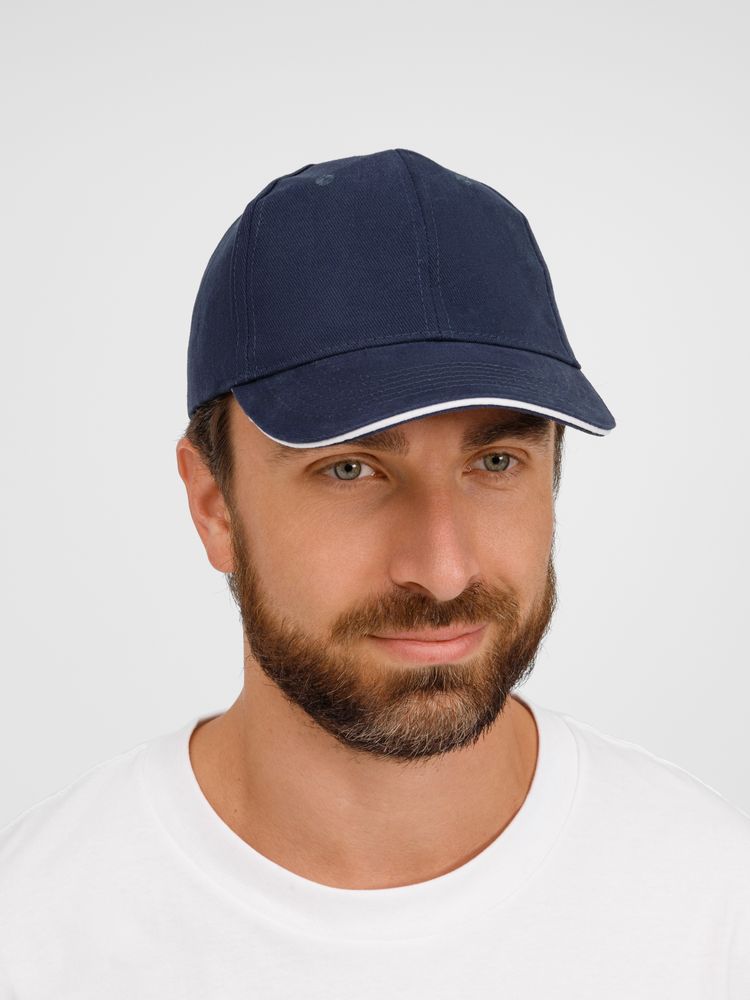 Бейсболка Buffalo, темно-синяя с белым / Миниатюра модельного (1000)