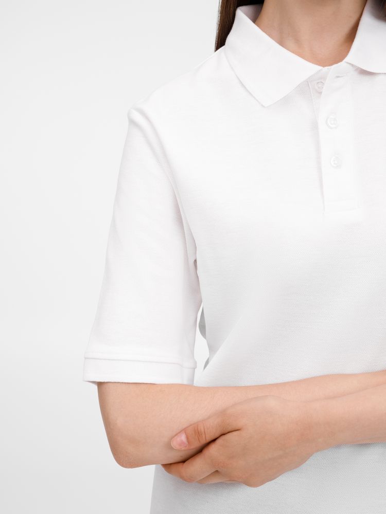 Рубашка поло унисекс Upswing, белая / Миниатюра модельного (1000)