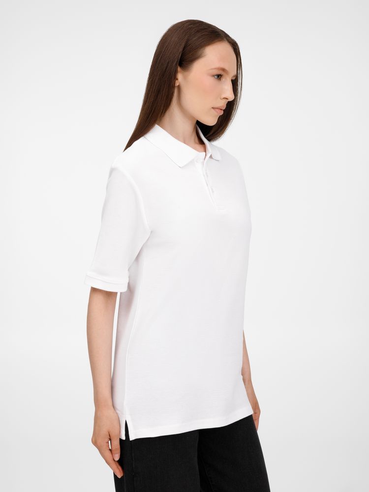 Рубашка поло унисекс Upswing, белая / Миниатюра модельного (1000)