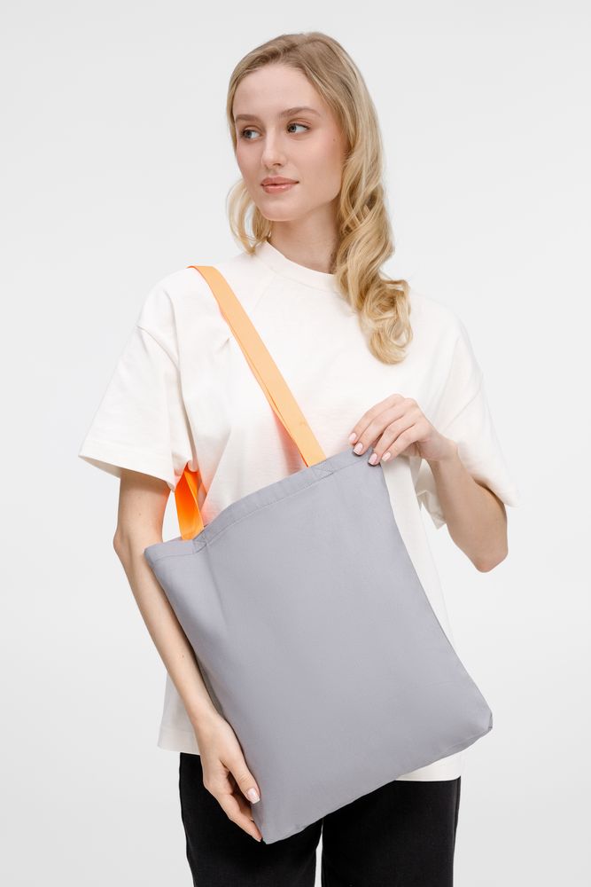 Шопер B4, серый с оранжевыми ручками / Миниатюра модельного (1000)