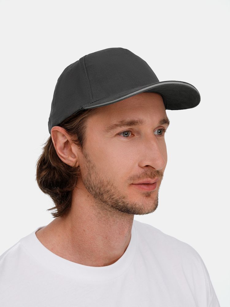 Бейсболка Long Beach, темно-серая со светло-серым / Миниатюра модельного (1000)